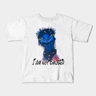 I am not emused hippie funny emu pun Kids T-Shirt